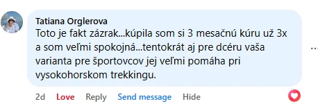 Facebooková recenzia zákazníka iProbio