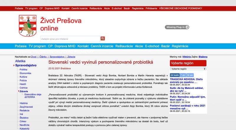 Slovenskí vedci vyvinuli personalizované probiotiká