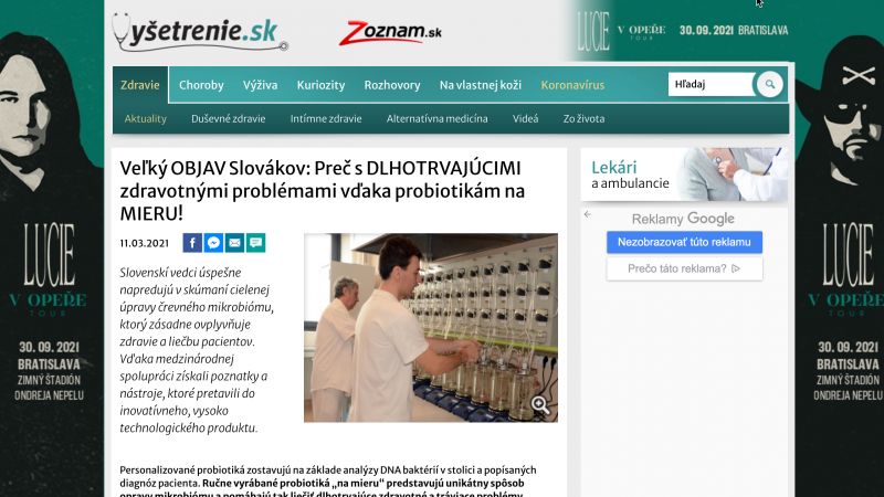 Veľký OBJAV Slovákov: Preč s DLHOTRVAJÚCIMI zdravotnými problémami vďaka probiotikám na MIERU!