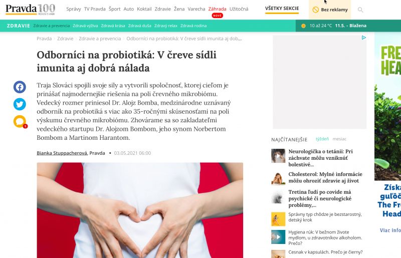 Odborníci na probiotiká: V čreve sídli imunita aj dobrá nálada