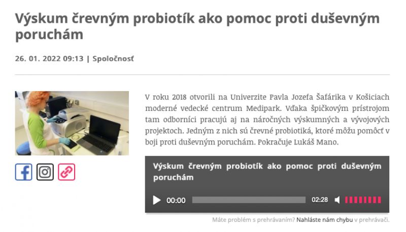 ARCOBIOME - Centrum pokročilého výskumu v Košiciach