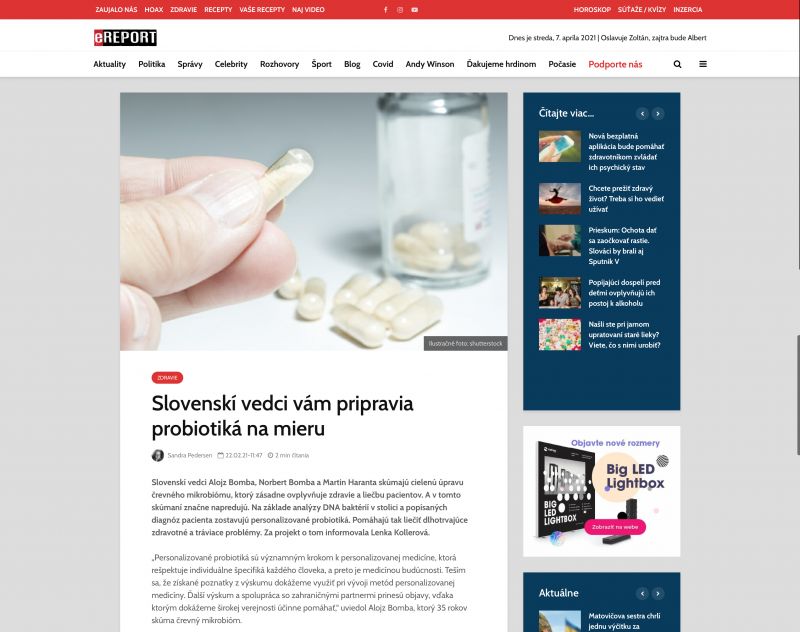 Slovenskí vedci vám pripravia probiotiká na mieru